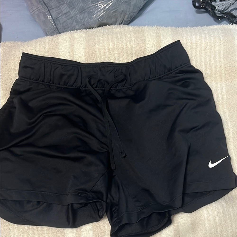 Nike Black Athletic Shorts Elastic Waistband Lightweight